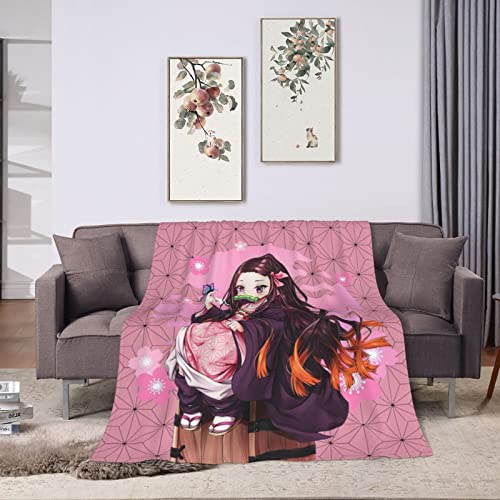 Muhasi Anime Kamado Nez-Uko Blanket Super Soft Cozy Throw Blanket Lightweight All Season Blankets For Sofa Bedroom Bedding 50 Inchx40 Inch thumb #6