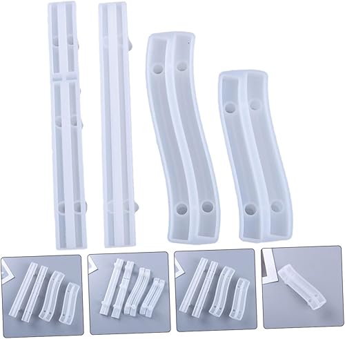 Miniatura 4 de VILLCASE Kit de accesorios hechos a mano de molde de silicona con mango de bandeja de molde epoxi de cristal DIY