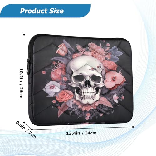 Funda Protectora para Laptop 13-14 pulgadas Floral Calavera miniatura 4