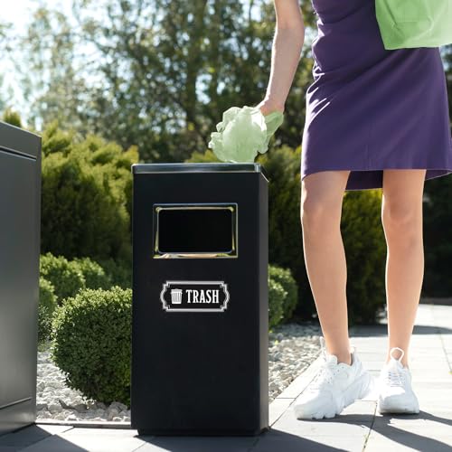 Image of 8Pcs Trash and Recycle Stickers,Recycle Stickers for Trash Bins Waste and Recover Decals Garbage Can Indoor Outdoor Garbage Can Home Office Kitchen Apartment Hotel