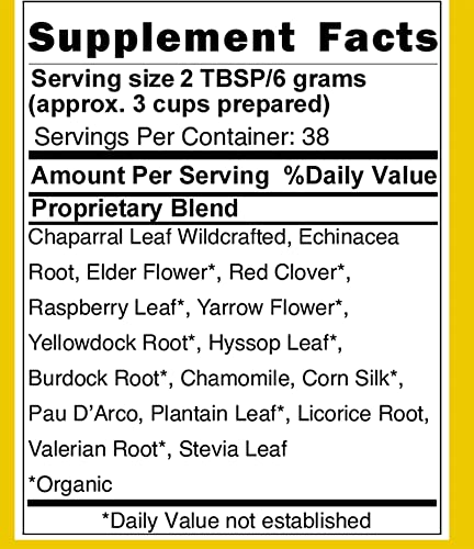 Speedyvite Blood Cleansing Lifeboost Tea Organic –Cleanses & Supports Natural Removal Of Excess Waste Chemicals From The Blood Stream Chaparral Echinacea Chamomile.. Herbal Supplement #TOP1