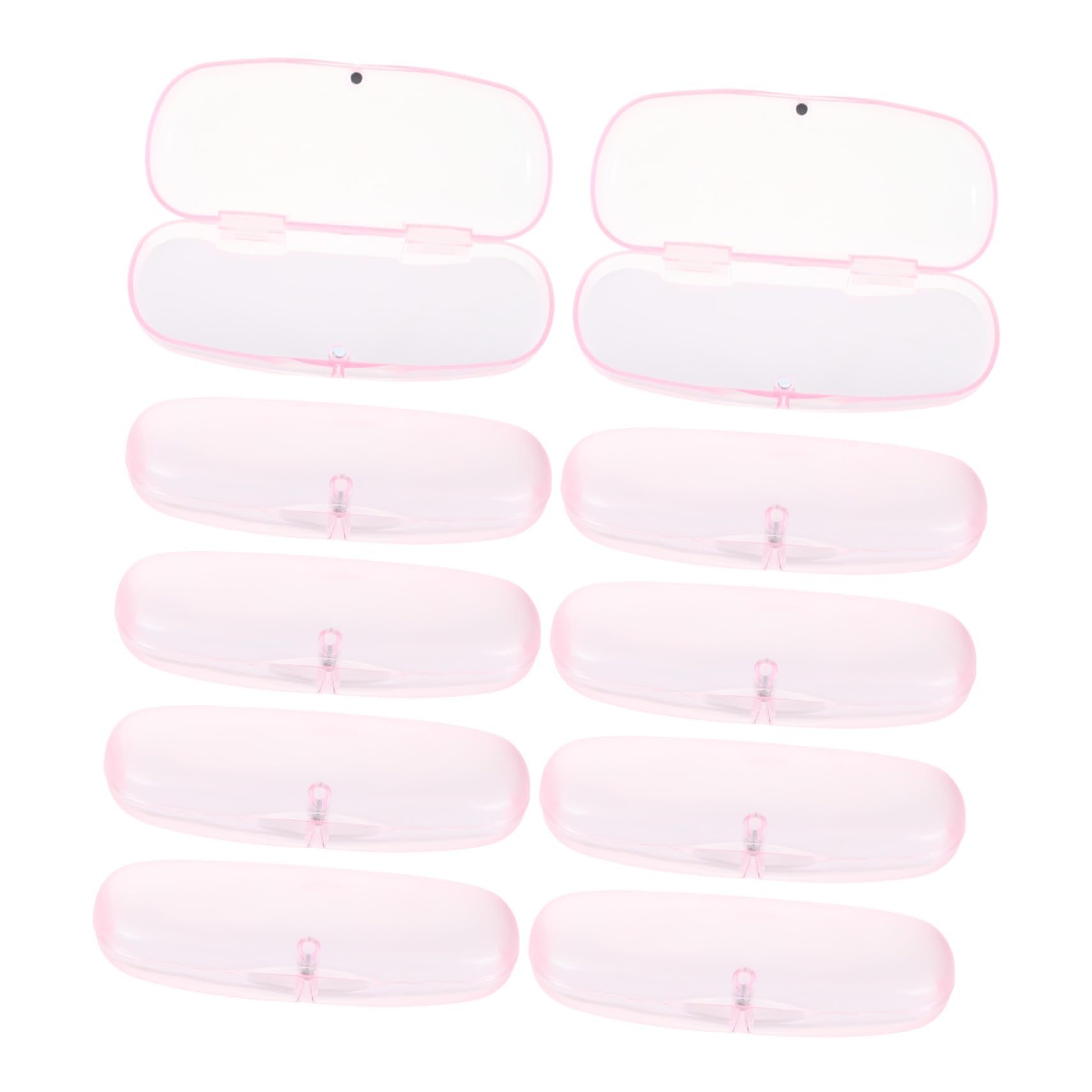 Hemobllo 10pezzi Scatola Porta Occhiali Trasparente Organizer Portatile per Occhiali Custodia Protettiva in Antiurto per Viaggi e Uso Quotidiano