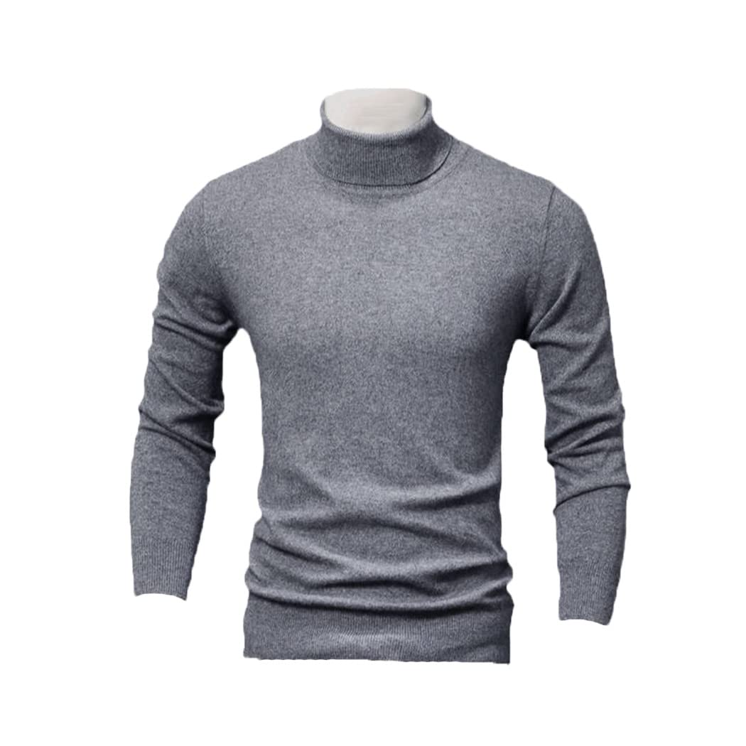 Pull en laine gris foncé XXL pour homme en cachemire standard