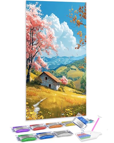 Pintar con diamantes 5D Jumpdot: manualidades de adultos en un lienzo grande de 70x40 cm
