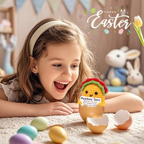 Mini Positive Inspirational Birthday Gifts for Women Sister Friend Friendship Graduation Gifts Dad Son Fathers Day Christmas Emotional Crochet Animals Duck Potato Nuggets Pickle for Teen Girls Boys - Image 4