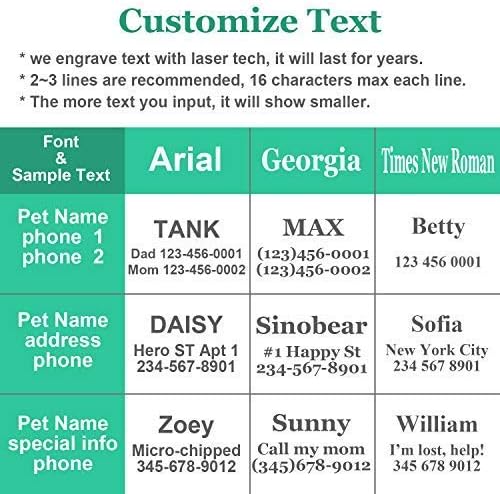 Miniatura 5 de Collar de perro personalizado, collar clásico grabado personalizado con texto personalizado para perros grandes, medianos y pequeños, 5 tamaños de