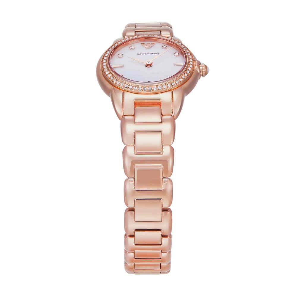 Emporio Armani Orologio da donna, movimento al quarzo a due lancette da 26 mm e cinturino in acciaio o pelle