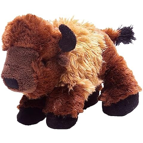 Wild Republic Bison Plush, Stuffed Animal, Plush Toy, Gifts for Kids, Hug’Ems 7" Cover