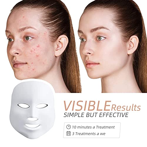 Veentus LED Face Mask Light Therapy 7 Color Skin Rejuvenation Therapy LED Photon Light Facial Skin Care with Neck Care Anti Aging Skin Tightening Wrinkles Toning Inflammation... - Image 4