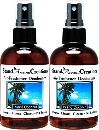 Set of 2 - Concentrated Spray For Room/Linen/Room Deodorizer/Air Freshener - 4 fl oz - Scent - Island Coconut: The Sun infused notes of fresh Coconut w/sweet pineapple and notes of vanilla.
