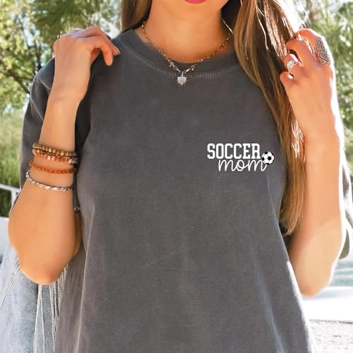 NAZENT Custom Soccer Mom Shirt with Name Number – Personalized Senior Team Hoodie, Sports Tee Gift, Cheer Gifts for Family4