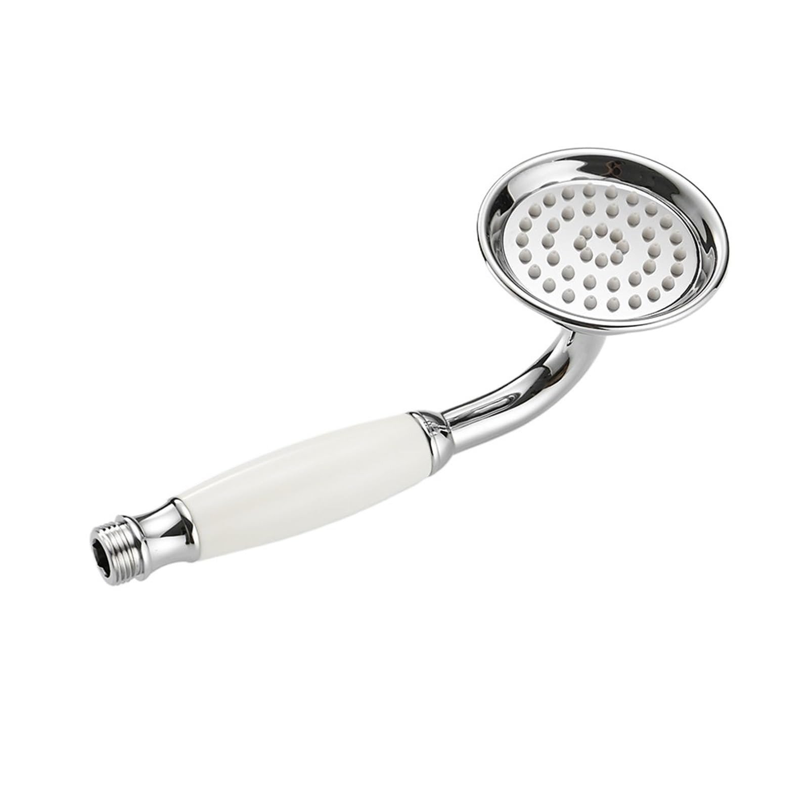 Shower Head Shower Heads Antique Brass Bathroom Hand Held Sprayer Head Rainfall Faucet for Home and Gym(Chrome-White)