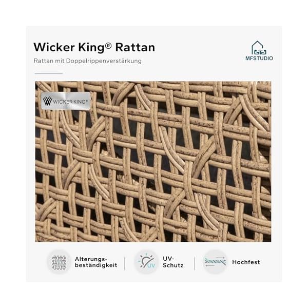 Patioco Rattan Lounge Set Beige 5-teilig