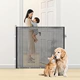 OKUYOSHI ベビーゲート ロール式 伸縮可能 ペットゲート 犬 猫 脱走防止 階段 ゲート 穴あけ不要 取り付け簡単 省スペース テープ式 78*110CM