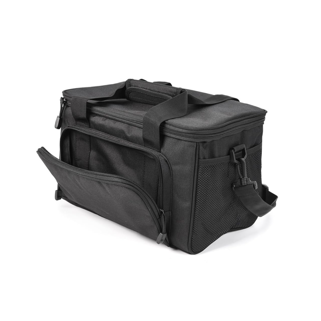 Mikinona Pêche en Tissu Oxford Noir, Bandoulière Amovible et Design Multi-Poches pour Rangement D'accessoires de Pêche