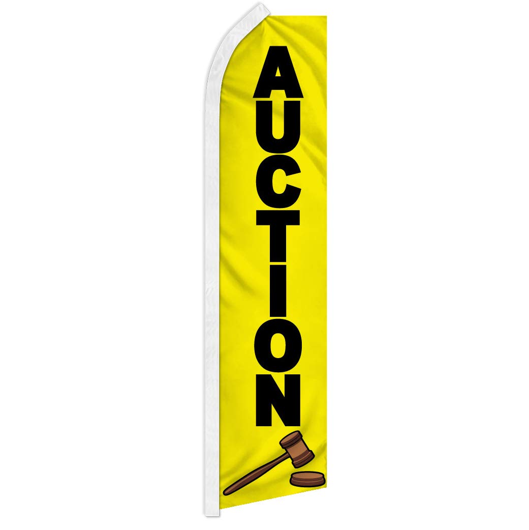 Auction Swooper Advertising Flag - Perfect for Used Car Lots, Used Boats, Furniture, Estate Sales