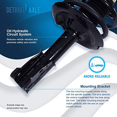 Image of Detroit Axle - 6pc Front and Rear Strut & Coil Spring Assemblies w /Front Sway Bar Links Replacement for 91-99 Buick LeSabre - [90-99 Pontiac Bonneville] - 91-96 Olds 98 - [91-93 Cadillac Deville]