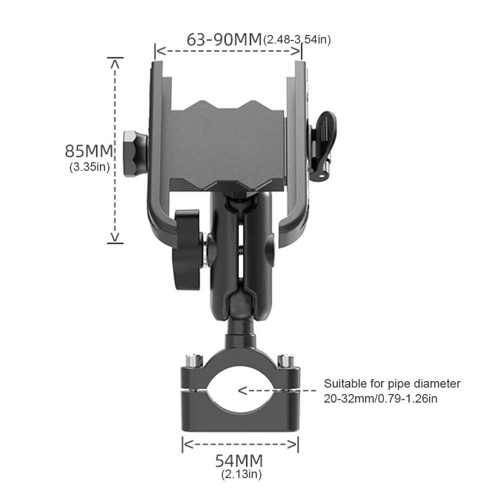 Supporto Telefono Moto Lega Di Alluminio Antivibrante Regolabile Accessori Ciclismo
