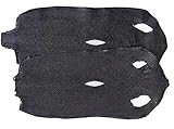 Polished Stingray Skin Leather Soft Hide Pelt Black Grade A ((6inch 11.8' By15.7'))