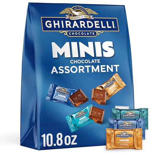 Image of GHIRARDELLI Minis Chocolate Assortment, 10.8 oz Bag Premium Individually Wrapped Mini Chocolate SQUARES