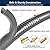 ATKKE 3/8 inch ID Natural Gas Grill Hose with Quick Connect Fittings, Low Pressure LPG Hose for Weber, Char-broil, Pizza Oven, Patio Heater and More Appliances, 12 Feet
