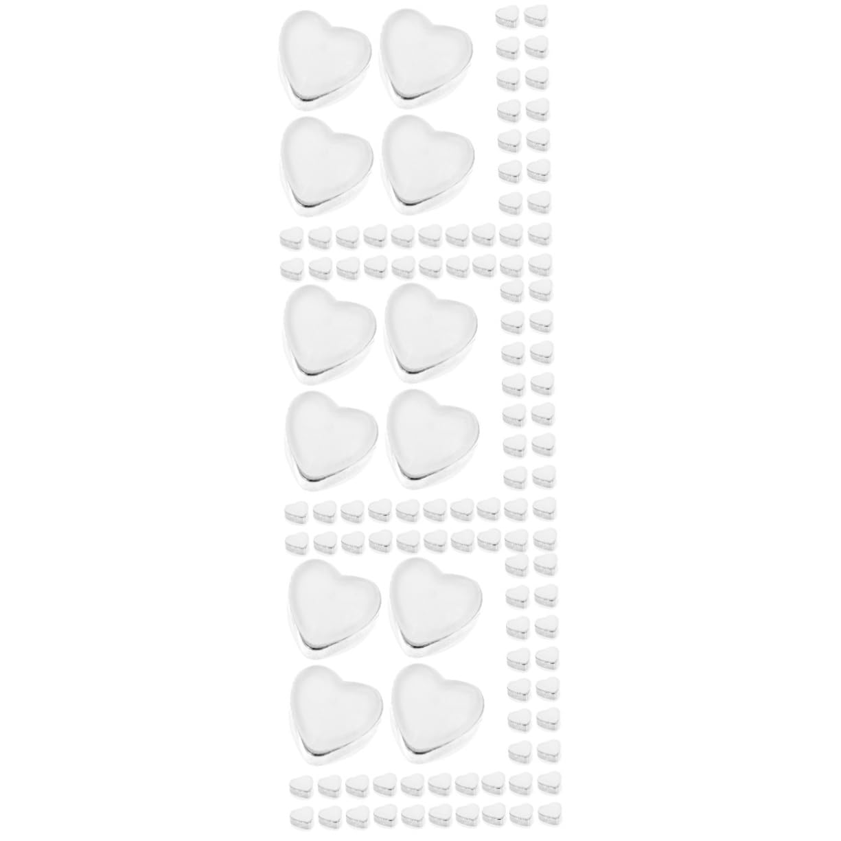 EXCEART 3 Set Di Fermagli Per Orecchini A Forma Di Cuore Fermagli Per Orecchini in Silicone Fermagli Per Orecchini Con Chiusura Eleganti Accessori Per Gioielli 100 Pezzi * 3