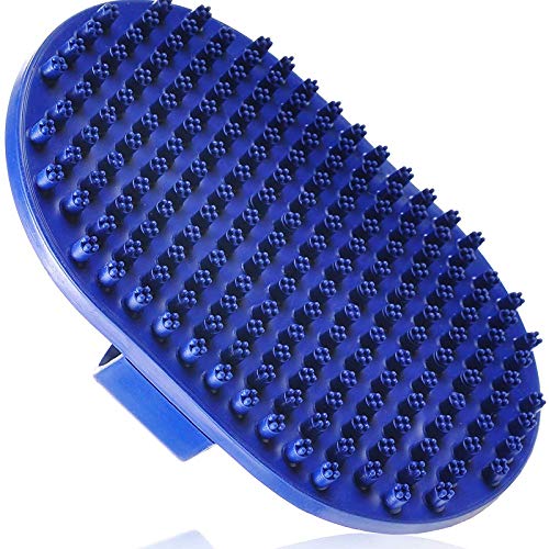 Dog Bath Brush Grooming Pet Shampoo Brush, Soothing Massage Rubber Curry Comb for Dogs and Cats with Short or Long Hair Washing, Dog Grooming Brush 1pcs
