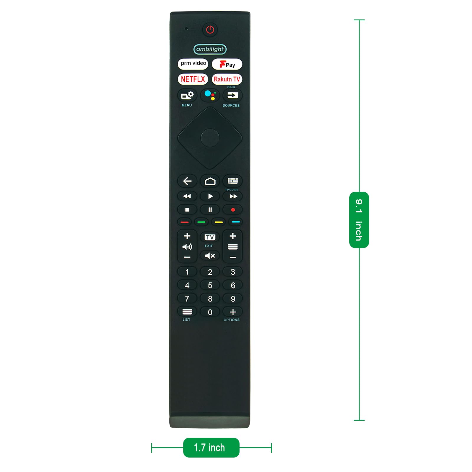 VINABTY Télécommande RC4154405/01R – Compatible Philips 4K Android TV (65PUS7304, 75PUS7354, Séries 78xx...)