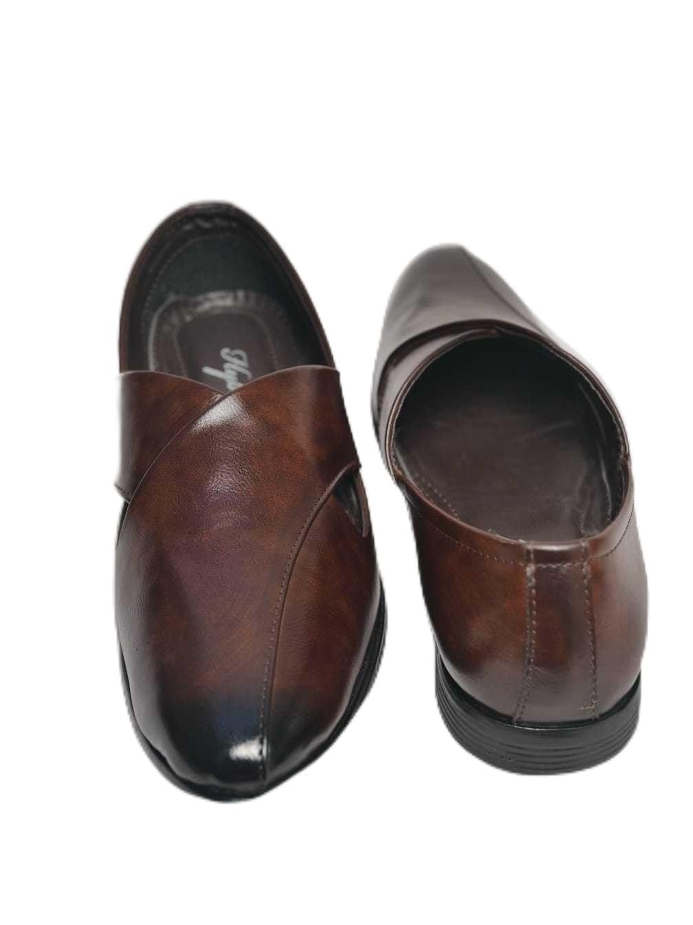 Hybrid Men's Synthetic Leather Formal Slip-On Shoes | Classic Office Wear Shoes with Cushioned Insole-image-37