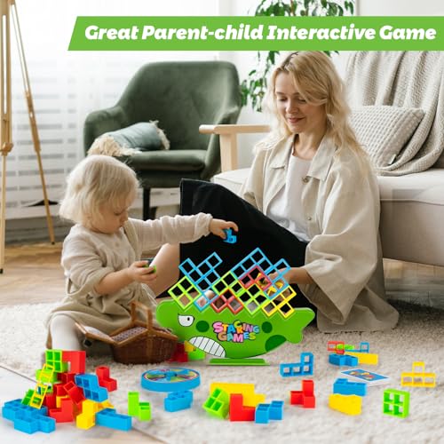 Toymni 48 Pcs Tetra Tower Game Balance Stacking Blocks thumb #2