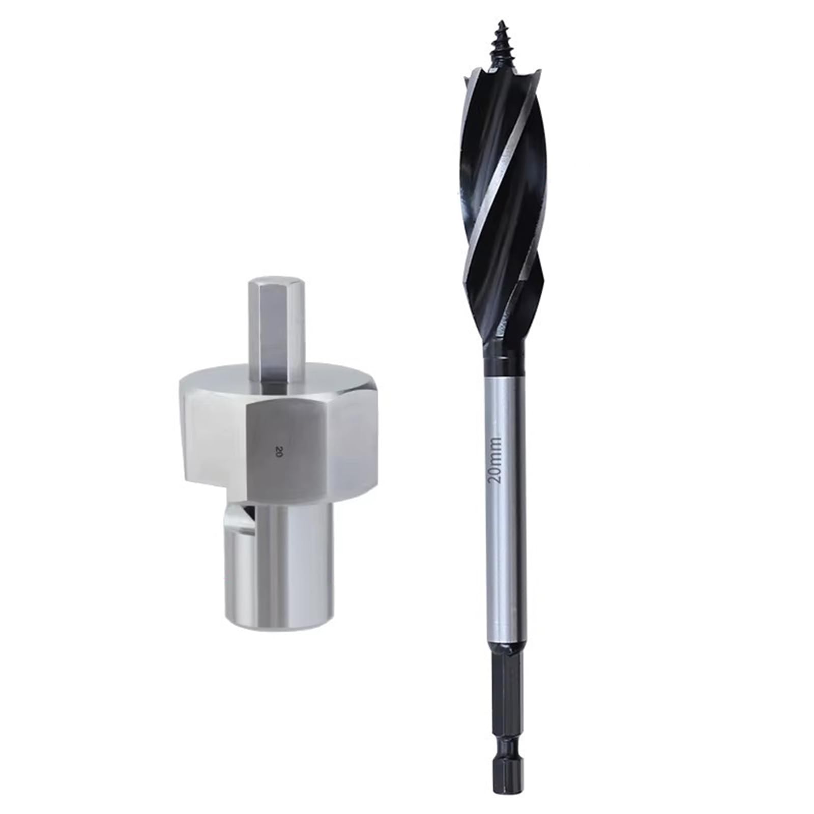 Kalttoy 20Mm Branch Drill Workbenches Dog Hole Chamfer Reamer Tool Stainless Steel 20Mm 19Mm Dog Hole Shaping Trimmers Hexagon Shank For Electric Drill Trimmers
