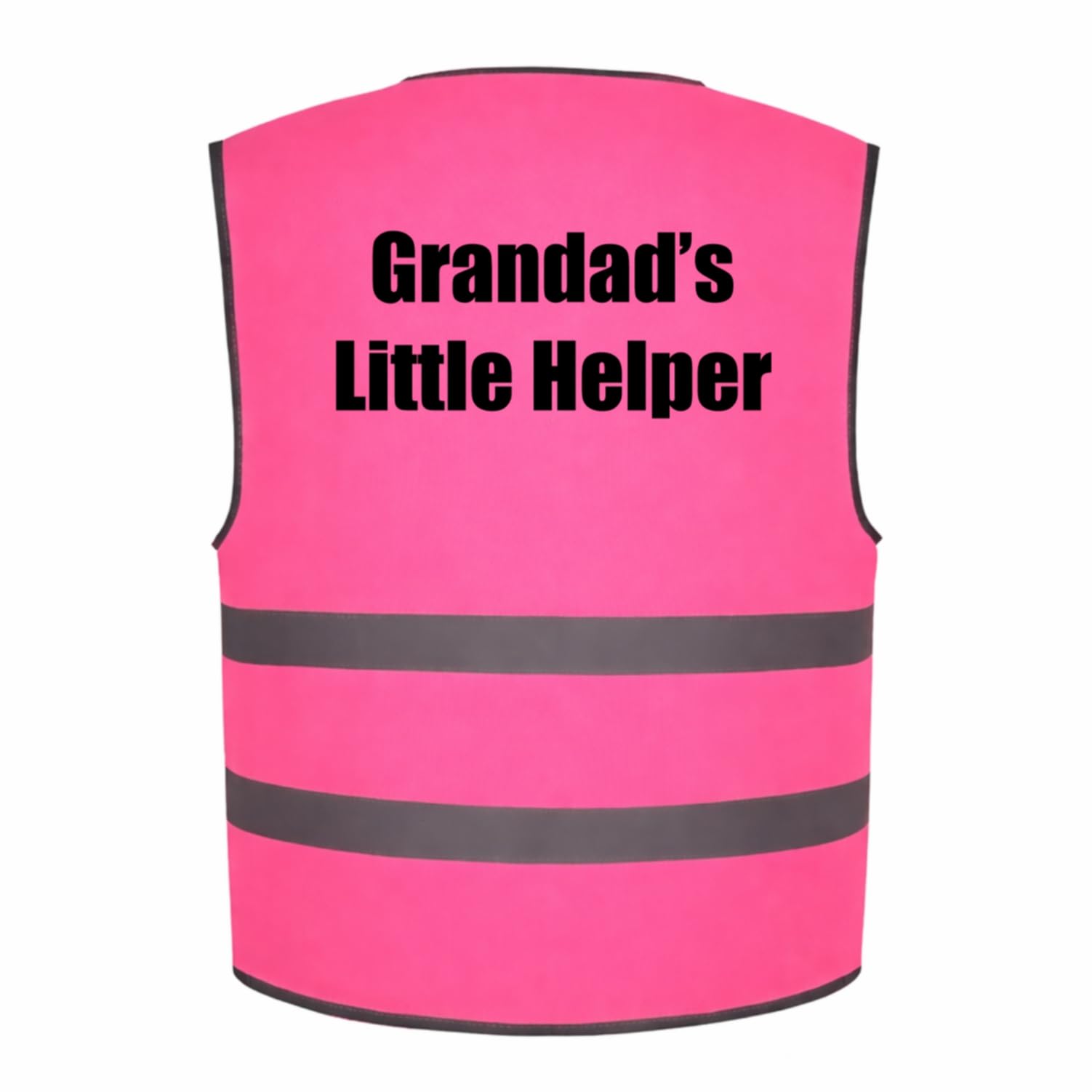 Kids Grandad's Little Helper Hi Vis Vest, Add child's name to the front, Personalised waistcoat with 3 colour options