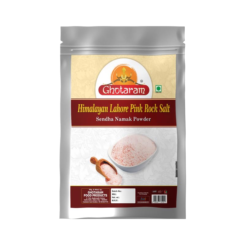 Ghotaram Organic Lahori Sendha Sindhav Saindhava Sandha Namak Lavana, Additive-Free, Gourmet Grade, Signature Quality, Rock Salt for Everyday Cooking, Vrat Upwaas Ka Namak-200GM*1Pack image 2