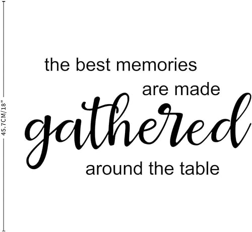 Miniatura 2 de Calcomanías de pared con citas inspiradoras para despegar y pegar, los mejores recuerdos están hechos alrededor de la mesa, calcomanías de pared de