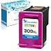 Produktbild Inkwood 300XL Farbe Remanufactured Druckerpatronen für HP 300XL Tintenpatronen für Deskjet D1660, D2560, D2660, D5560, F2480, F4224, F4280, F4580; HP ENVY 110, 114, 120, für HP Photosmart C4680, C4780