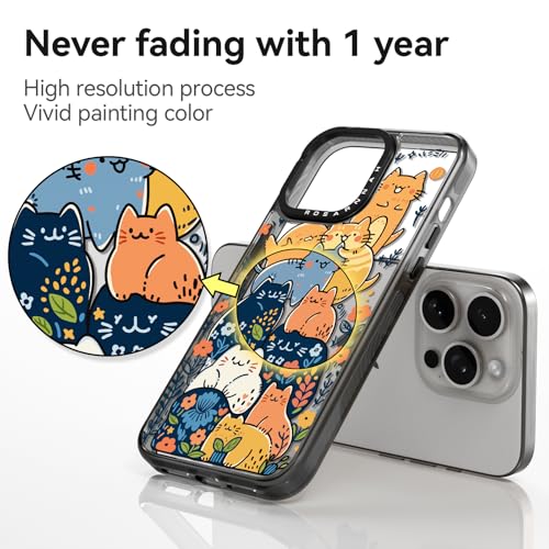 Coque iPhone 14 chat noir de 6,1 pouces antichoc durable - 4