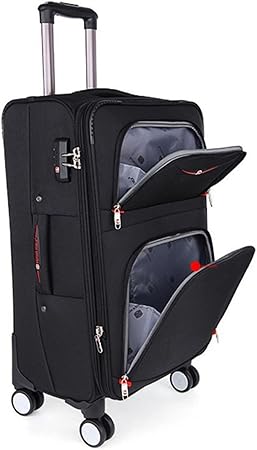 review QYTECxl Carry on Luggage Travel Soft Fabrice Big Suitcase On Wheels Trolley Rolling Luggage Boarding Case Valise (Size : 32