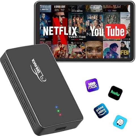 Wireless CarPlay Adapter Netflix, YouTube, Disney+, hulu, and More Stream Media Play, 3 in 1 Upgrade Online Apple CarPlay Video Streaming for Cars with Wired CarPlay from 2015 Cover
