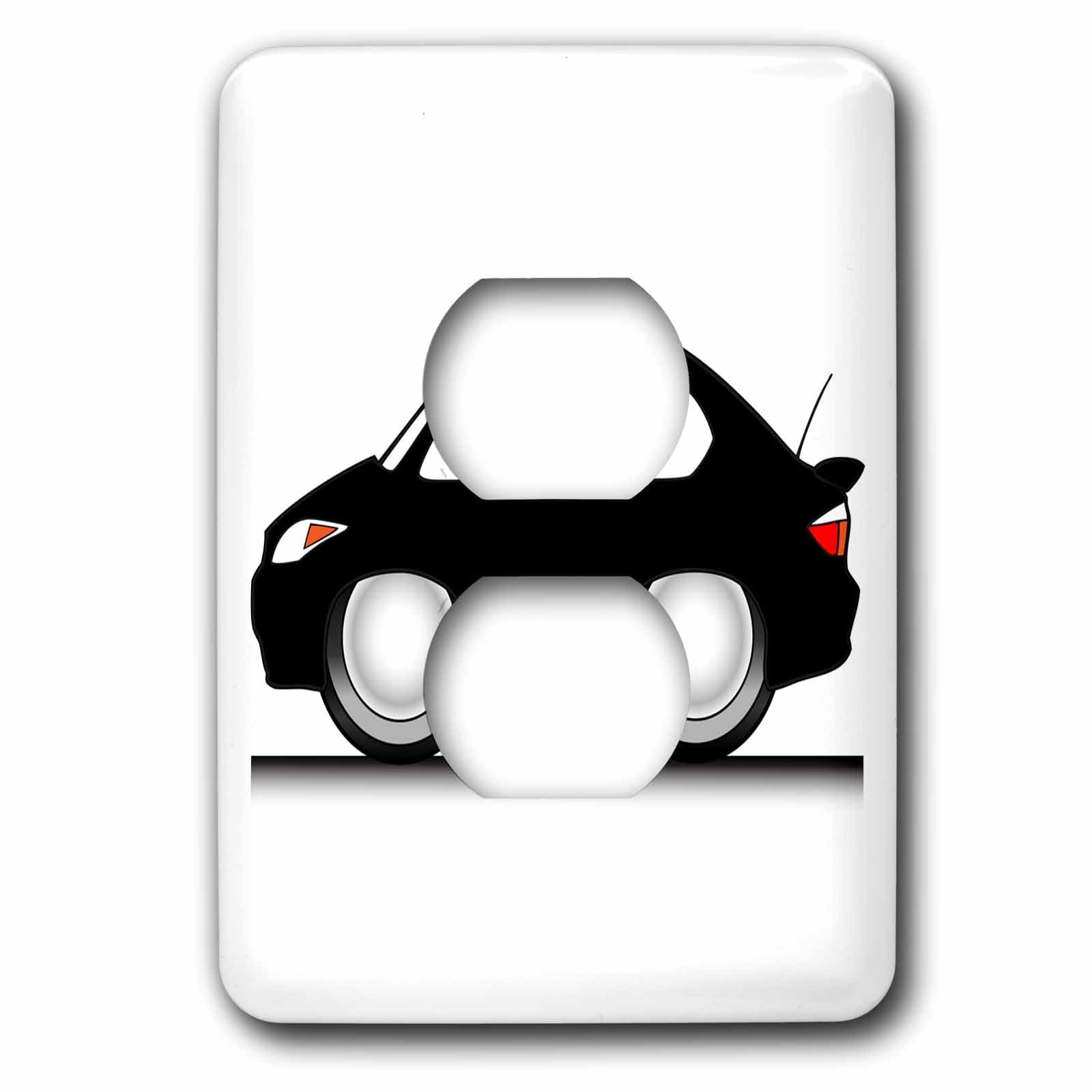 Drôle Toon Tc, voiture sur route : une plaque double de finition soignée