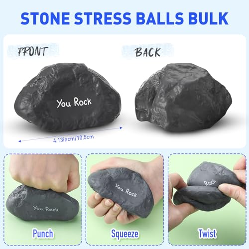 Stress-Balls-for-Adults-Funny-Inspirational-Stress-Reliever-Squeezable-Mini-Foam-Balls-Motivational-Funny-Stress-Relief-Gifts-Appreciation-Gifts10-PcsStone