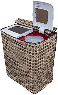 Lithara PVC Semi Automatic Washing Machine Cover For Electrolux ES80EEWH 7 Kg | Size : 58.4 x 58.4 x 88.9 Cm | (Brown) Price In India