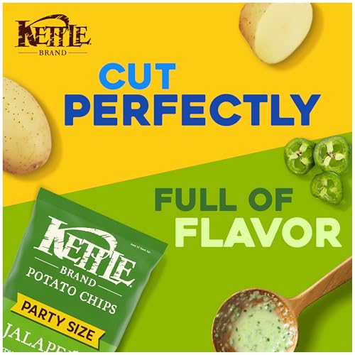 Image of Kettle Brand Potato Chips, Jalapeno Kettle Chips, Party Size, 13 Oz