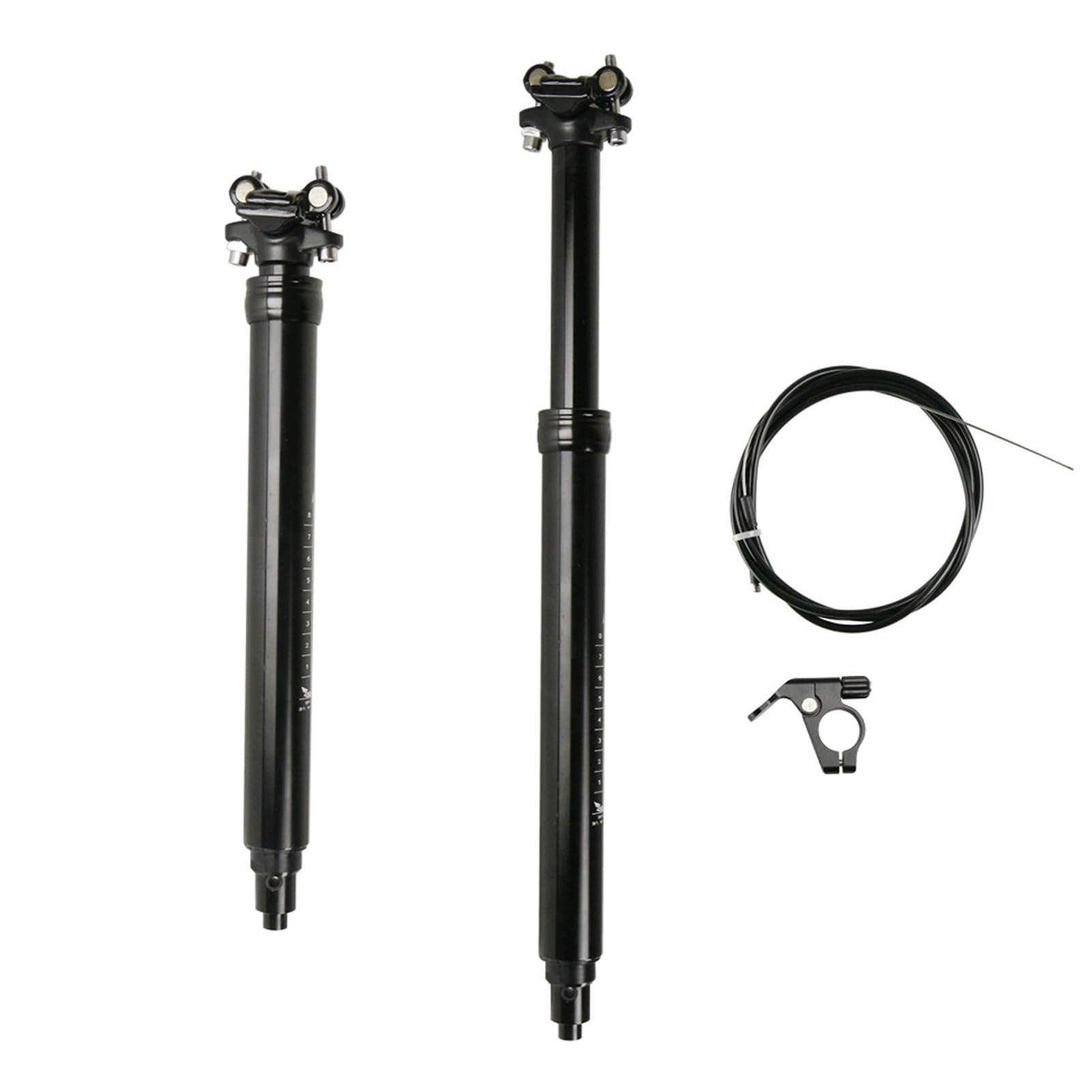 Regulowana Sztyca do Roweru Górskiego, Aluminiowa Sztyca z blokadą hydrauliczną 31,6 Mm, Zdalnie Sterowana ze Skokiem 100 125 150 170 Mm, Idealna do Rowerów Górskich i Szosowych
