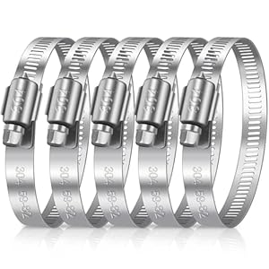 Caianwin 6 Stück 59-82mm Edelstahl Rohrschellen