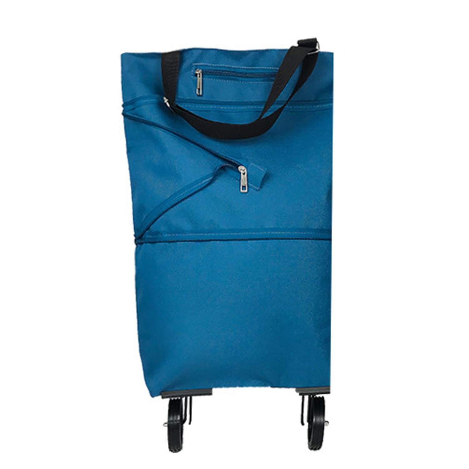 Bolsas de Compras Plegables con Ruedas Bolsas de Compras Plegables carritos de Compras Reutilizables Bolsas de Compras sobre Ruedas Blue