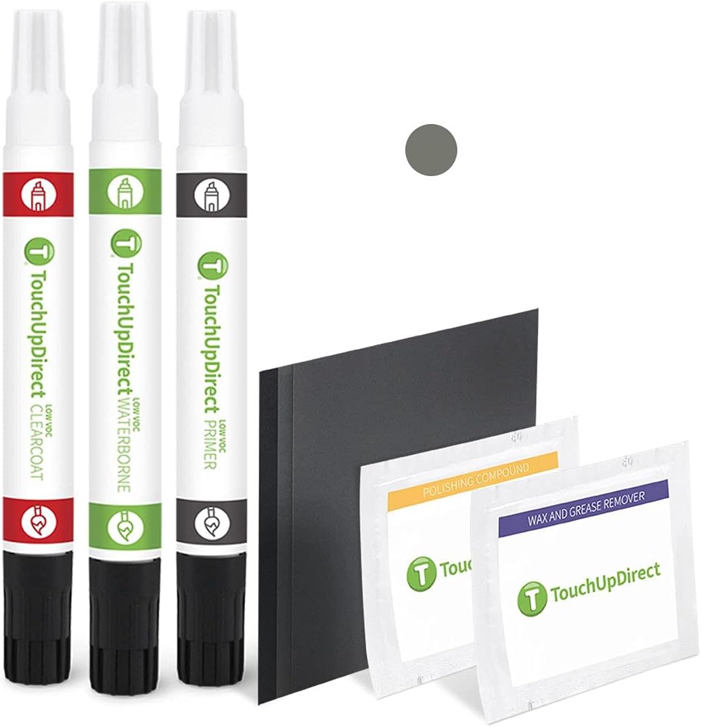 TouchUpDirect PN2BF/SM1240 Liquid Grey Compatible with Ford Exact Match Touch Up Paint Combo - Platinum Kit