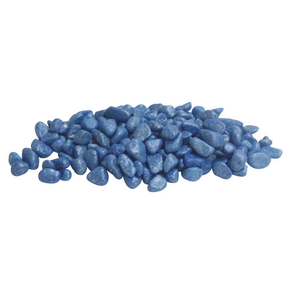 Amtra Fluo Gravel - Decorativo per acquario, ghiaia ceramizzata per fondale, per Acquario di acqua dolce e salata, privo di polveri, Blu, 350 G
