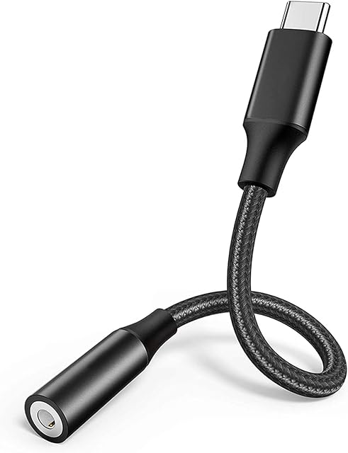 USB C to 3.5 mm Headphone Jack Adaptor ,Type C Aux Earphone Audio Adapter for Samsung Galaxy S22 S21/Note20 Pixel 6 5 4 3 2 XL