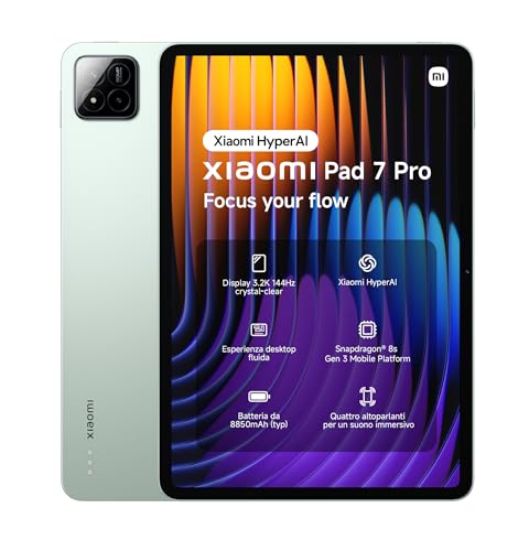 XIAOMI Pad 7 Pro, (Tablet) display da 11.2 pollici, 8+256GB, Verde