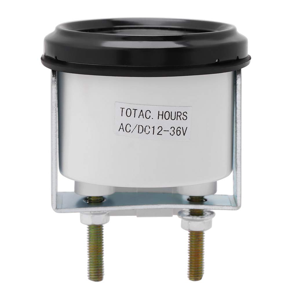 Compteur horaire de quartz, testeur de jauge ronde précis à 6 chiffres pour 12 à 36 V CC, pour bateau, divers types de voiture, moteur de camion